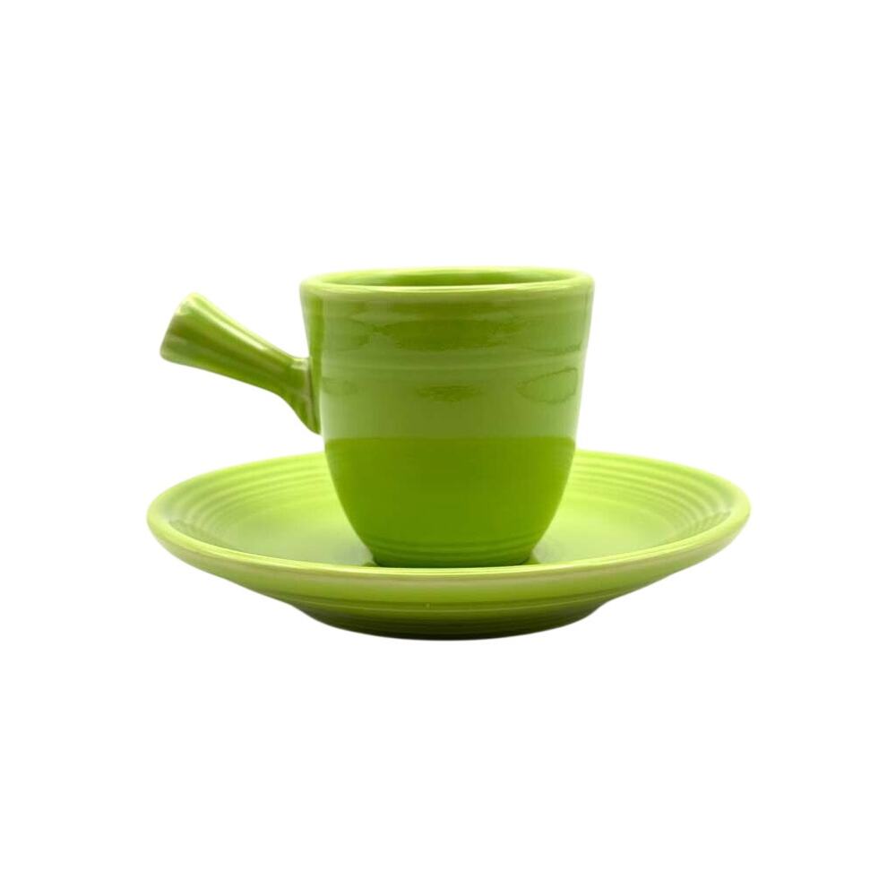 Fiesta P060704 AD Cup Saucer Chartreuse Homer Laughlin Lead-Free Glaze Box New